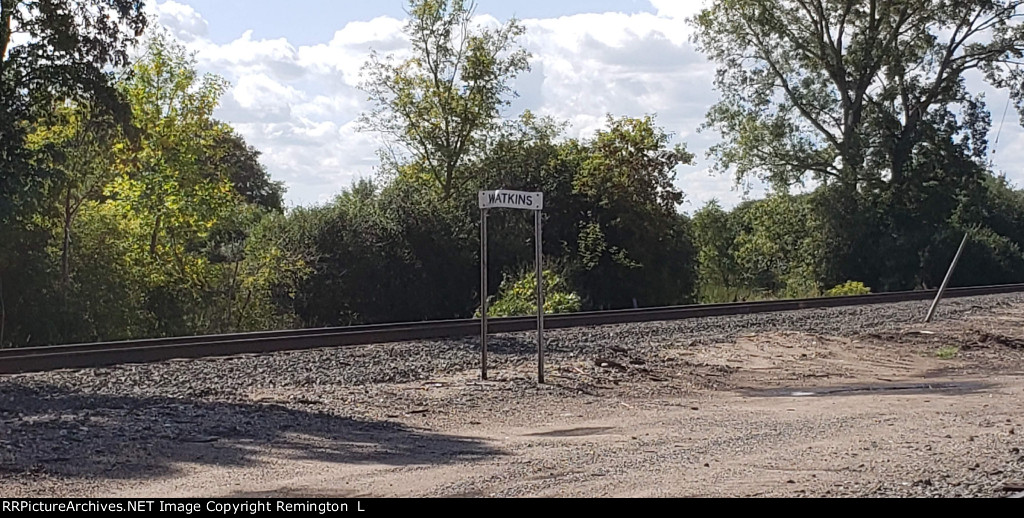 Watkins Station Sign